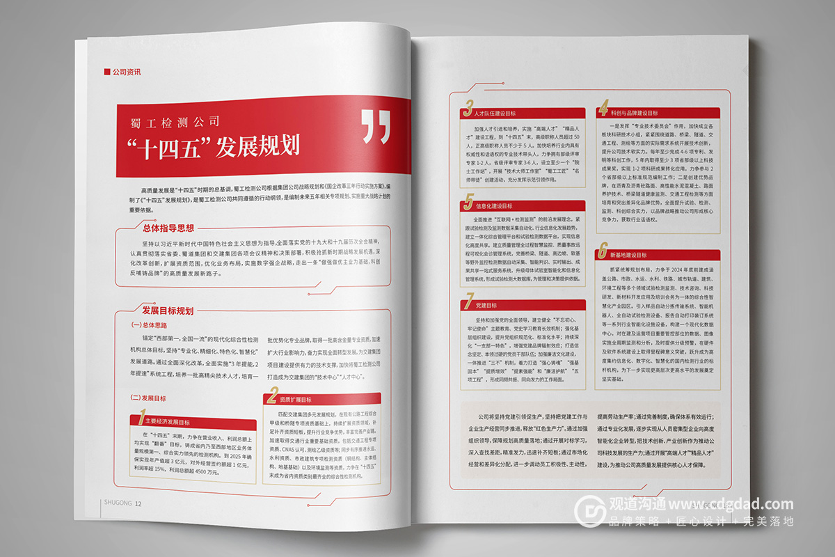 内刊设计案例专题报道之十四五发展规划,
